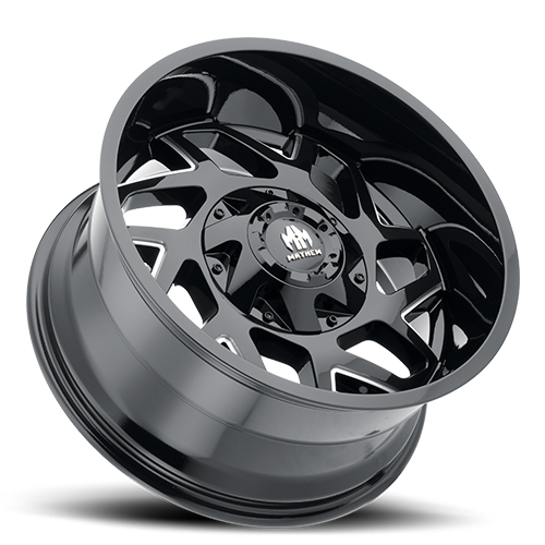 Offroad Hatchet 8106 BK 20x10 Milled Spokes Black Cast Aluminum Mayhem Wheels-1