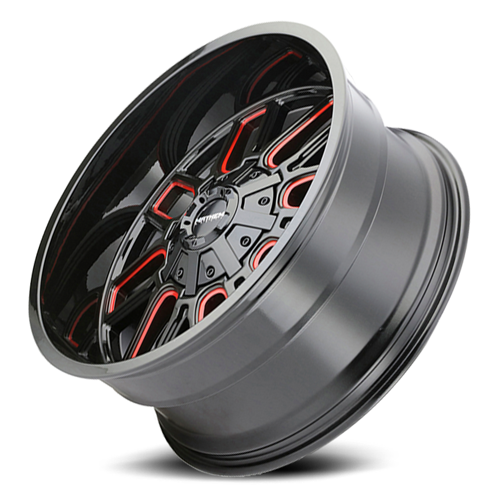 Offroad Cogent 8107 RD 17x9 Prism Red Black Cast Aluminum Mayhem Wheels-2