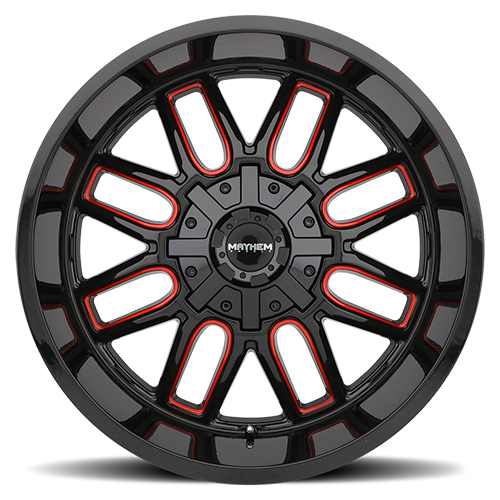 Offroad Cogent 8107 RD 18x9 Prism Red Black Cast Aluminum Mayhem Wheels-1