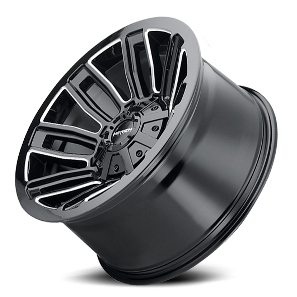 Offroad Decoy 8108 20x10 Milled Spokes Gloss Black Cast Aluminum Mayhem Wheels-6