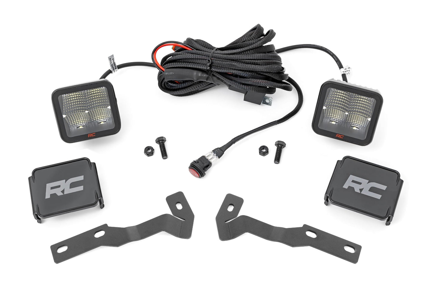 LED Light Kit Ditch Mount 2 Inch Spectrum Pair Spot Toyota Tacoma (16-23) Rough Country