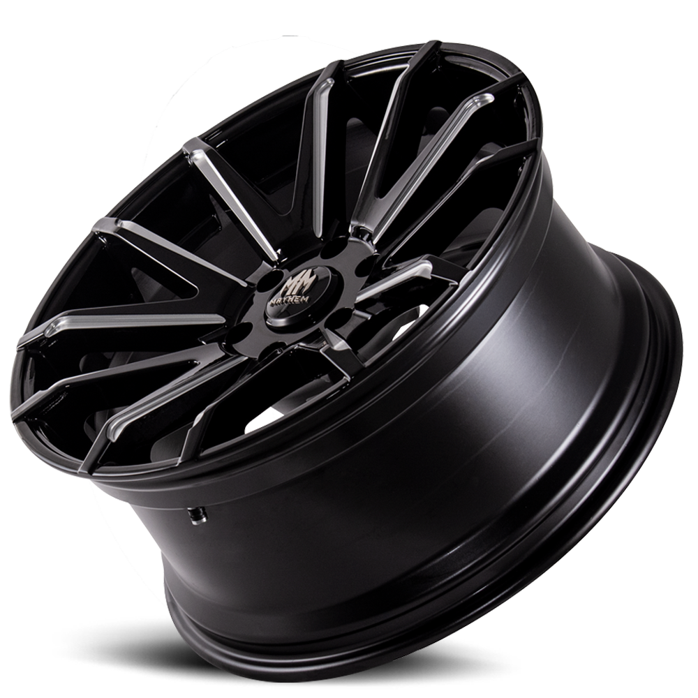 Luxury Crossfire 8109 20x9.5 Milled Spokes Gloss Black Cast Aluminum Mayhem Wheels-1