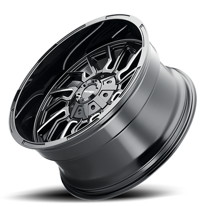Offroad Flywheel 8111 22x10 Milled Spokes Black Cast Aluminum Mayhem Wheels-4
