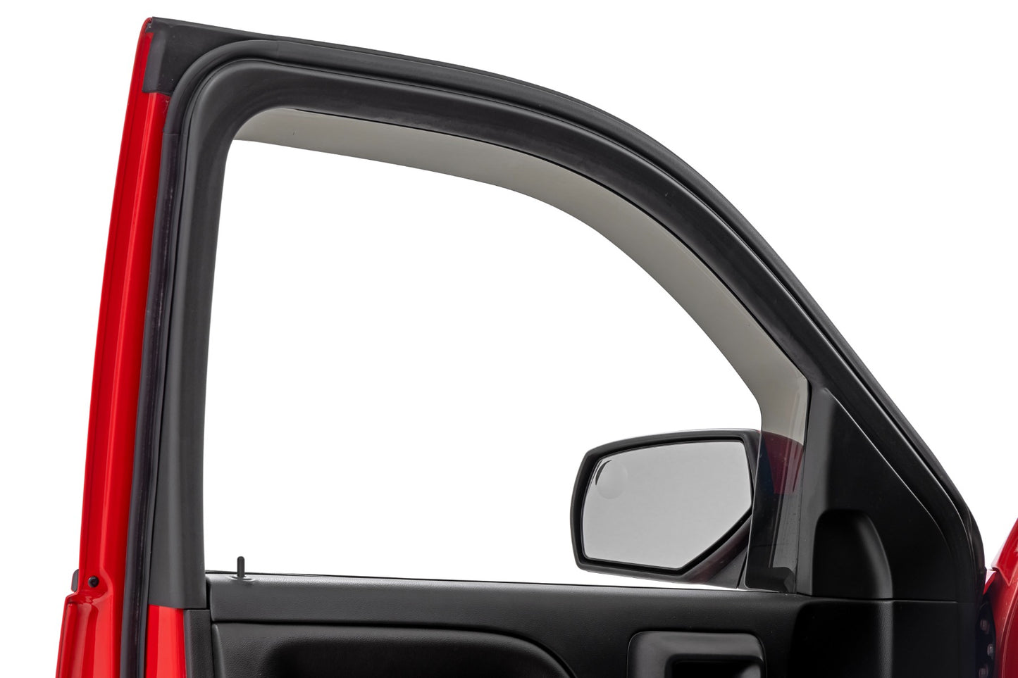 Side Window Deflectors In Channel Rain Guard Silverado/Sierra 1500/2500HD/3500HD 2WD/4WD Rough Country-2