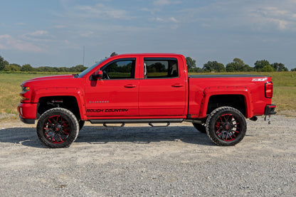 Side Window Deflectors In Channel Rain Guard Silverado/Sierra 1500/2500HD/3500HD 2WD/4WD Rough Country-4