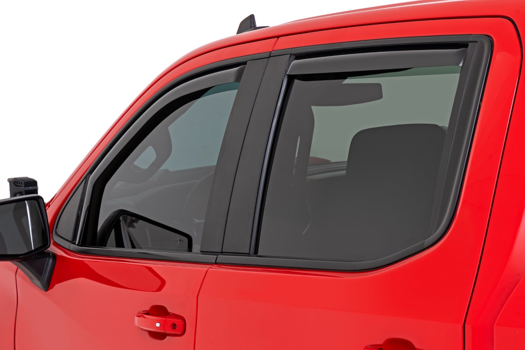 Side Window Deflectors In Channel Rain Guard Silverado/Sierra 1500/2500HD/3500HD (19-26) Rough Country