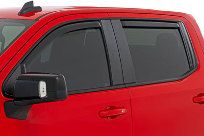 Side Window Deflectors In Channel Rain Guard Silverado/Sierra 1500/2500HD/3500HD (19-26) Rough Country-2