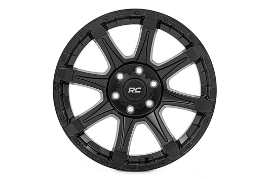 81 Series Wheel One-Piece Semi Gloss Black 20x9 Rough Country-1