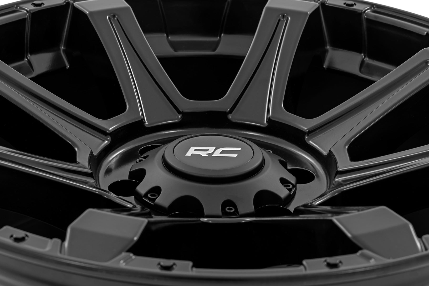 81 Series Wheel One-Piece Semi Gloss Black 20x9 Rough Country-17