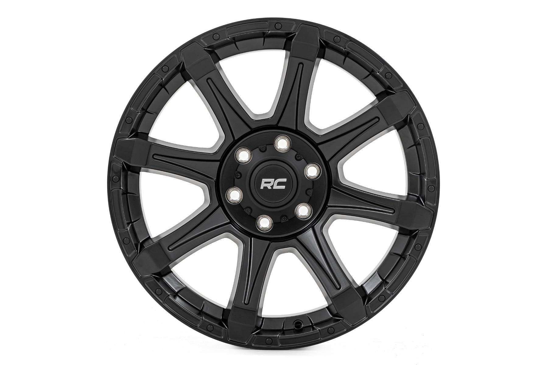 81 Series Wheel One-Piece Semi Gloss Black 20x9 Rough Country-43