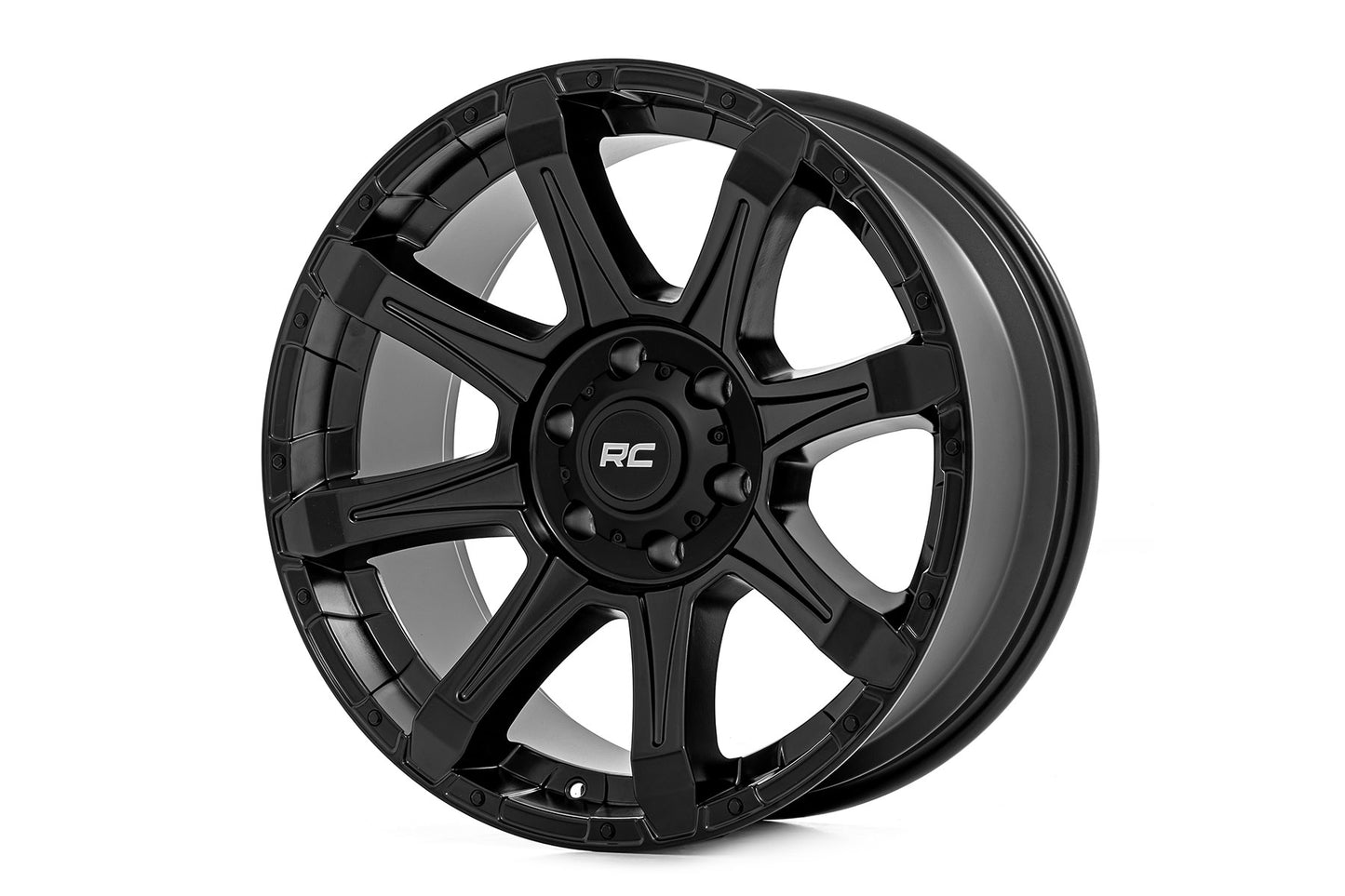 81 Series Wheel One-Piece Semi Gloss Black 20x10 Rough Country-18