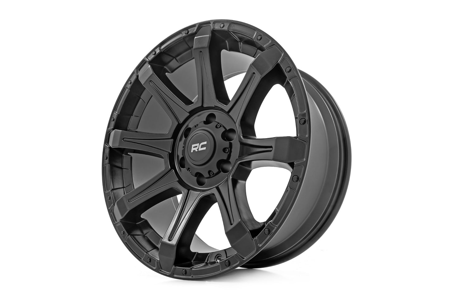 81 Series Wheel One-Piece Semi Gloss Black 20x10 Rough Country-20