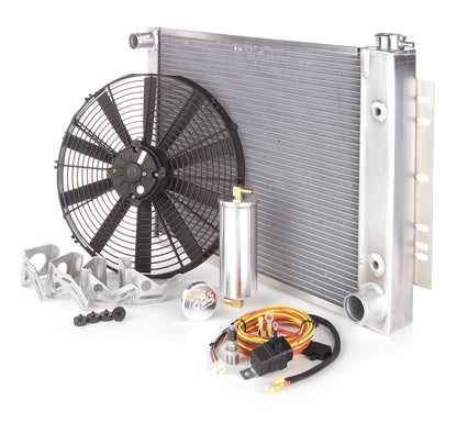 Radiator Module Direct-Fit Polished Finish for 47-54 GMC C/K 100 Series 1/2, 3/4, 1 Ton Carrier Pickup Radiator Be Cool-1