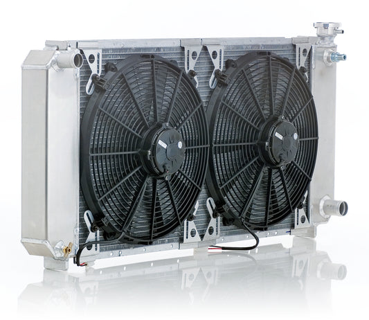 Radiator Module Factory-Fit Polished Finish for 88-99 Chevrolet C/K 1500/2500/3500 Pickup w/Std Trans Radiator Be Cool