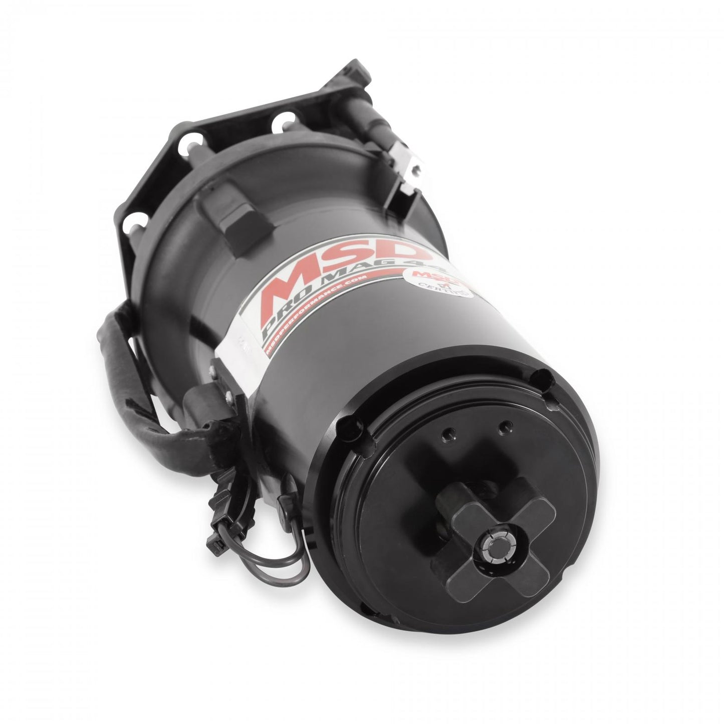 Pro Mag 44 Amp Generator, Ccw Rotation, Black Band Clamp This Black Pro-Mag 44 Generator Is Counterclockwise Rotation, Utilizes A Cross Drive, A Standard Diameter Cap, Rotor And A Wire Retainer MSD Ignition-1