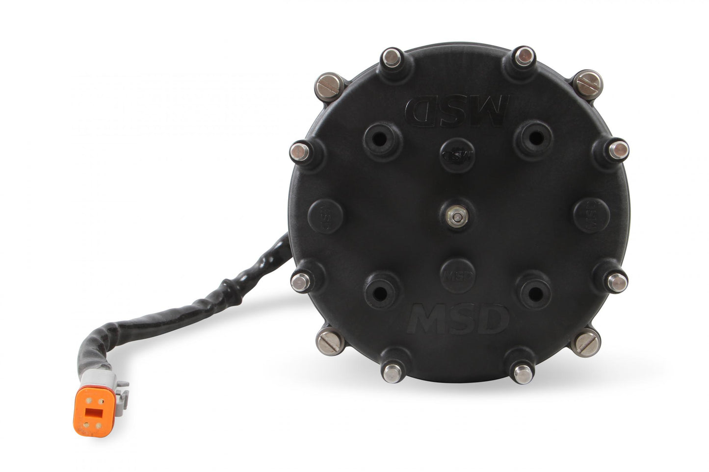 Pro Mag 44 Amp Generator, Ccw Rotation, Black Pro Cap, Band Clamp Black Pro-Mag 44 Generator Is Counterclockwise, Utilizes A Cross Drive, Pro-Cap (5 Inch Diameter), Rotor And A Wire Retainer MSD Ignition-2