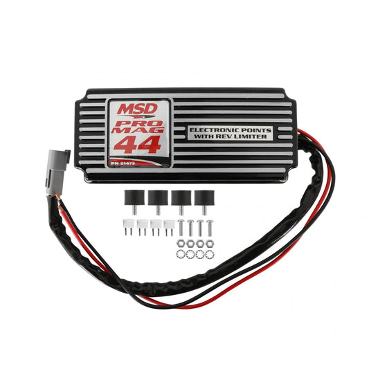 Pro Mag 44 Amp Electronic Points Box Black The Electronic Points Box With Rev Limiter Is Responsible For Controlling The Pro-Mag 44 Energy MSD Ignition