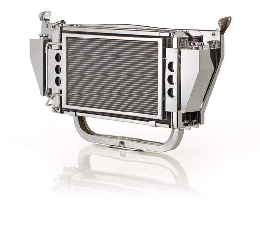 55 Chevrolet Extreme Modules With Core Support and Air Conditioning for SBC/BBC 700 Horsepower Module Radiator Be Cool