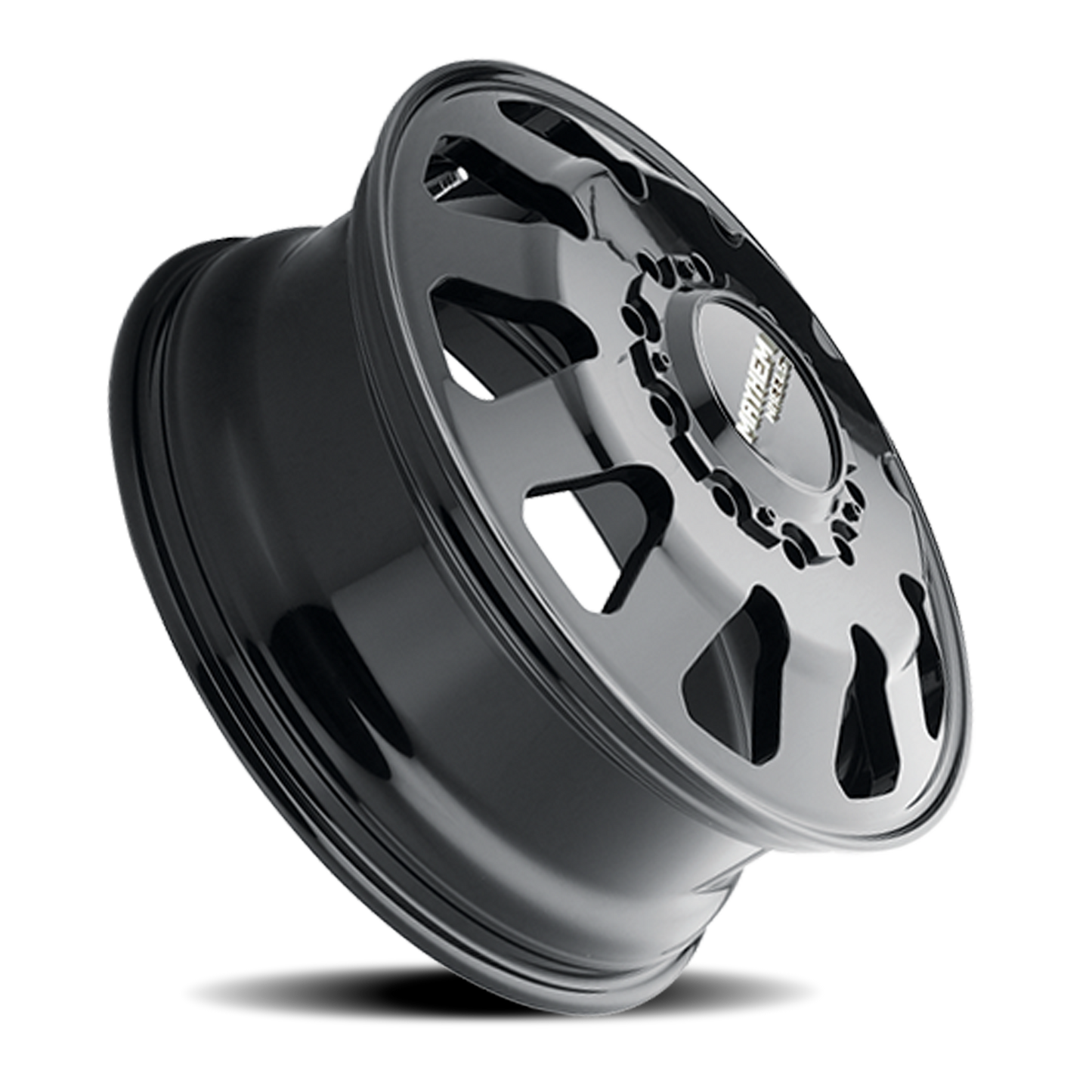 Dually Challenger 8181 FB 22x8.25 Front Dually Black Full Cast Aluminum Mayhem Wheels-2