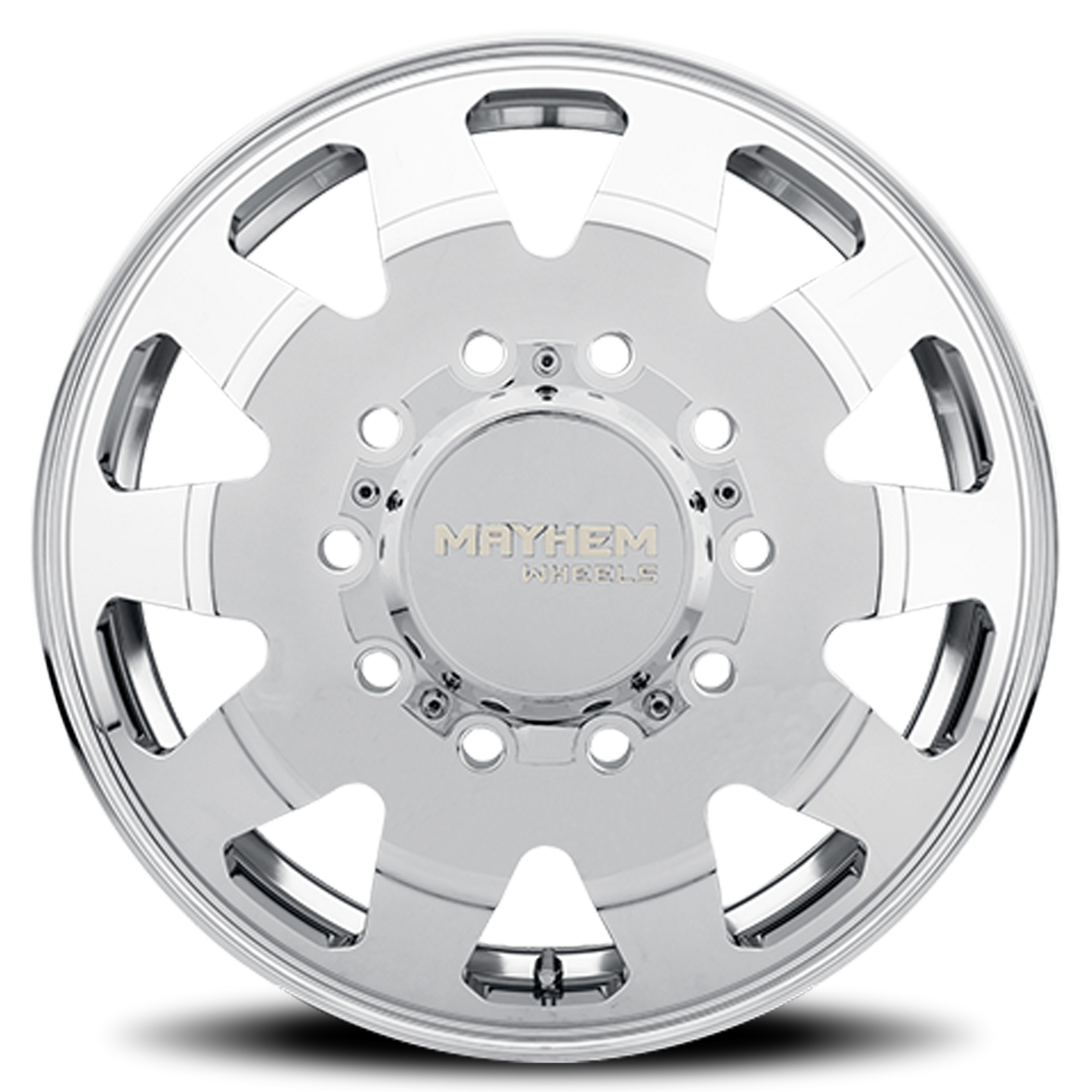 Dually Challenger 8181 PO 22x8.25 Front Dually Polished Cast Aluminum Mayhem Wheels-3