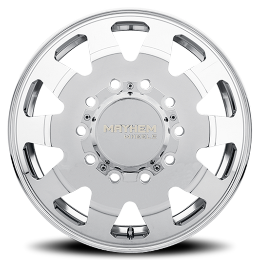 Dually Challenger 8181 PO 22x8.25 Front Dually Polished Cast Aluminum Mayhem Wheels-1
