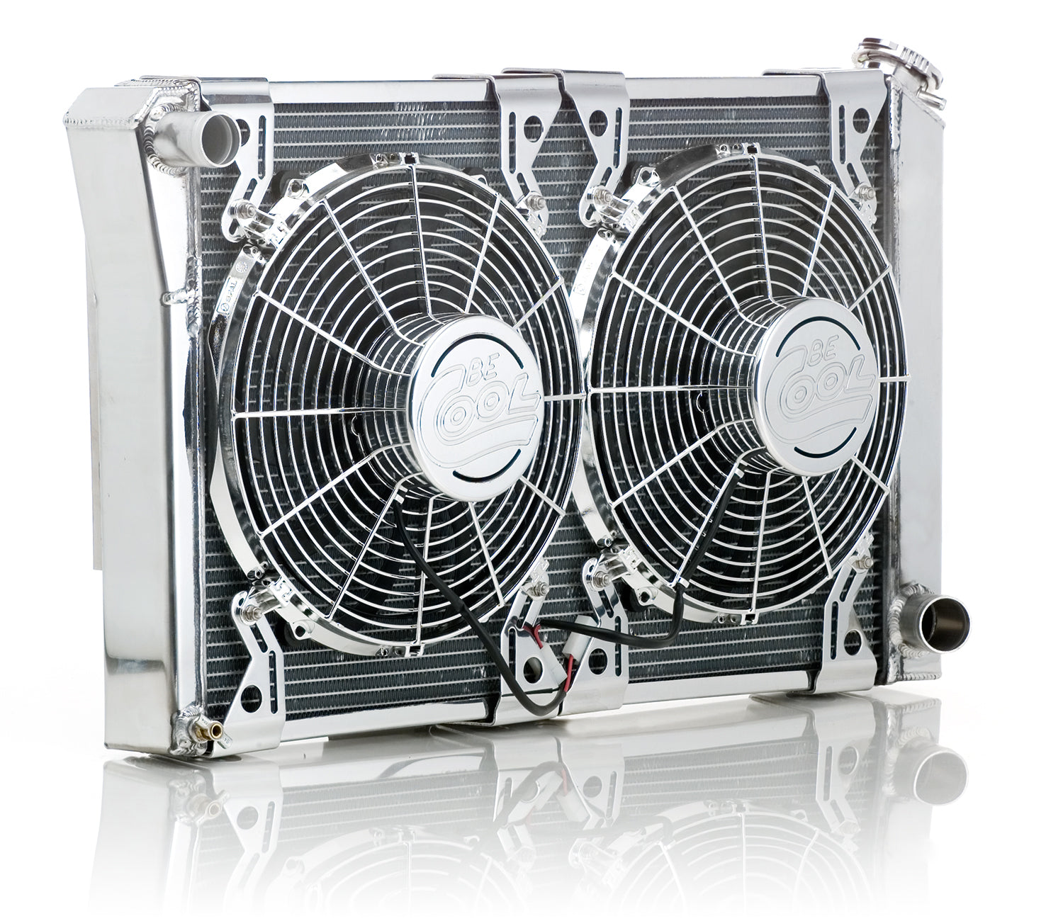 Radiator Module Factory-Fit Polished Finish Show and Go for 73-87 Chevrolet C/K Pickups w/Std Trans Radiator Be Cool