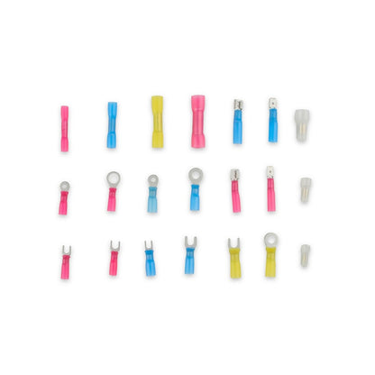 Heat Shrink Terminal Kit 165 Piece Heat Shrink Terminal And Closed End Connector Kit, Spade, Butt, And Ring Terminals With 3:1 Heat Shrink MSD Ignition-3