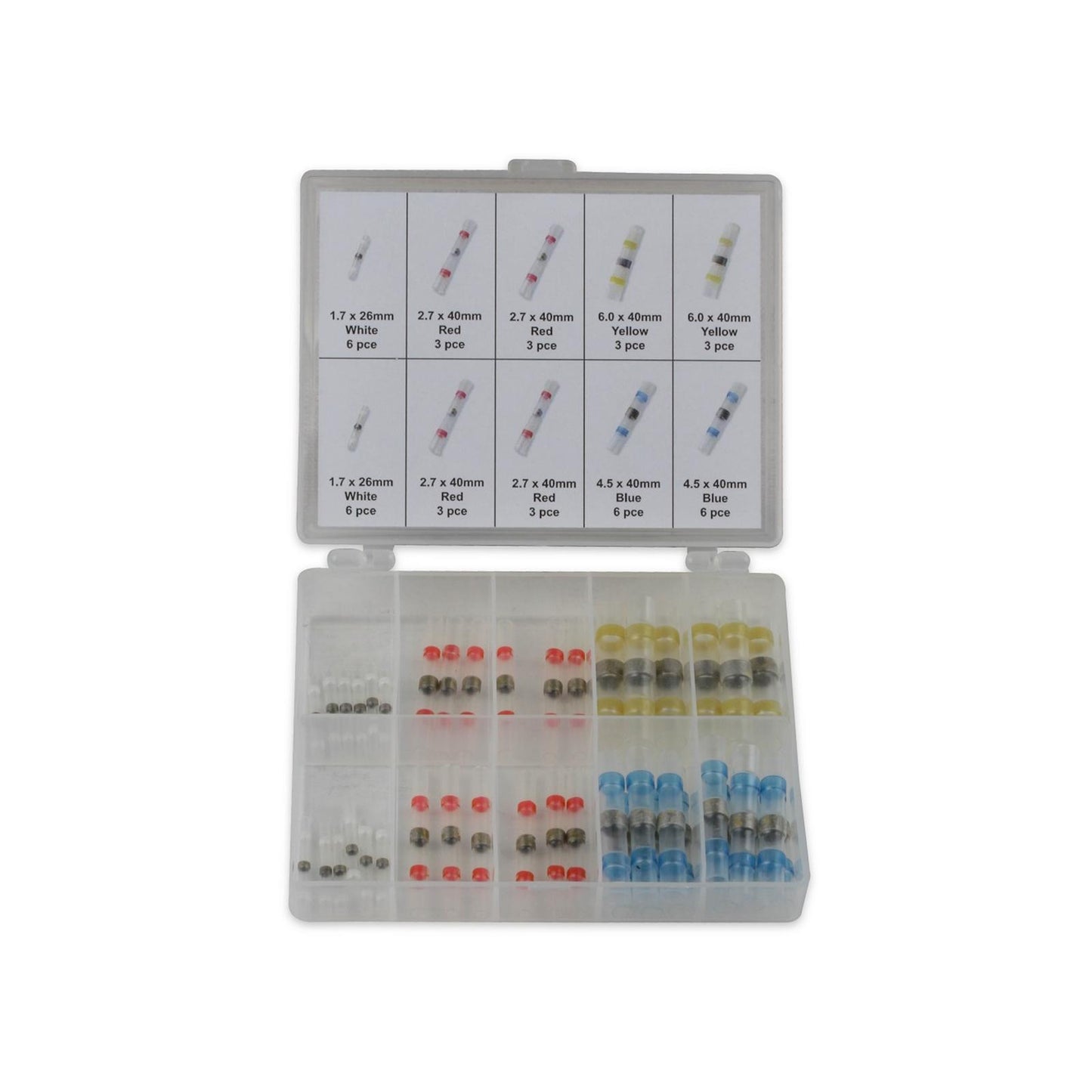 Solder Sleeve Wire Splice Kit 42 Piece Solder Sleeve Splice Heat Shrink Kit, White, Red, Blue And Yellow With 2:1 Shrink Ratio MSD Ignition-1