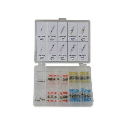 Solder Sleeve Wire Splice Kit 42 Piece Solder Sleeve Splice Heat Shrink Kit, White, Red, Blue And Yellow With 2:1 Shrink Ratio MSD Ignition-1