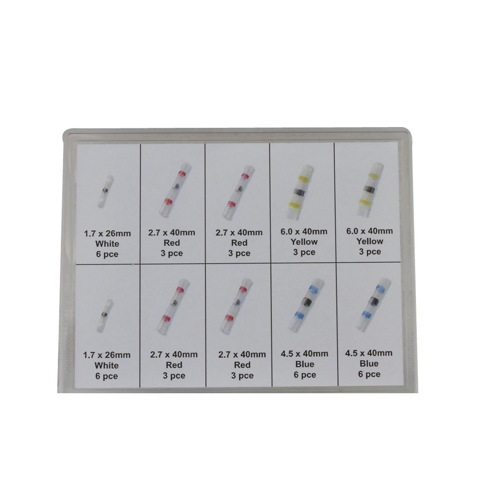 Solder Sleeve Wire Splice Kit 42 Piece Solder Sleeve Splice Heat Shrink Kit, White, Red, Blue And Yellow With 2:1 Shrink Ratio MSD Ignition-2