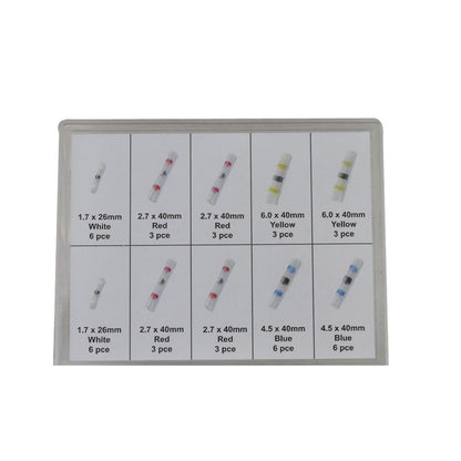 Solder Sleeve Wire Splice Kit 42 Piece Solder Sleeve Splice Heat Shrink Kit, White, Red, Blue And Yellow With 2:1 Shrink Ratio MSD Ignition-2
