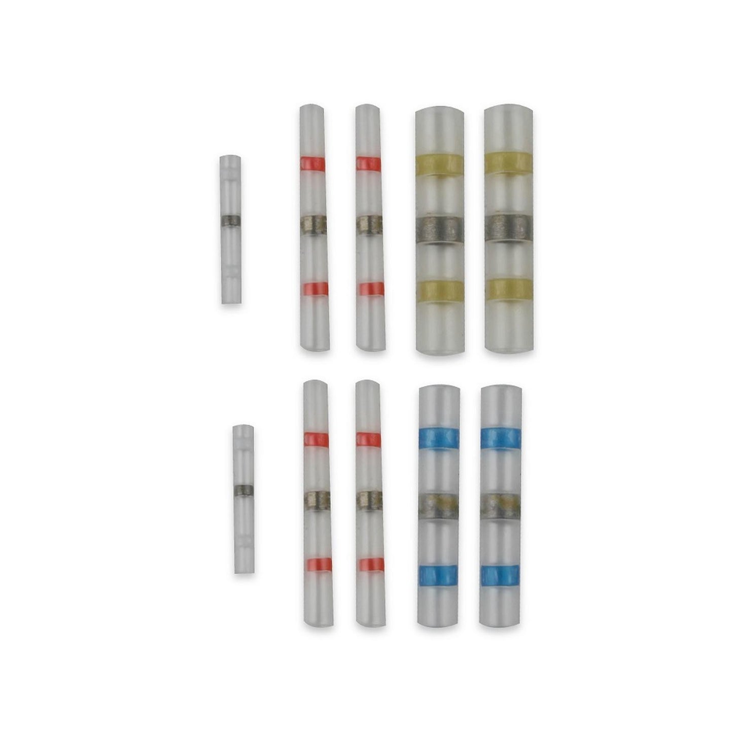 Solder Sleeve Wire Splice Kit 42 Piece Solder Sleeve Splice Heat Shrink Kit, White, Red, Blue And Yellow With 2:1 Shrink Ratio MSD Ignition-3