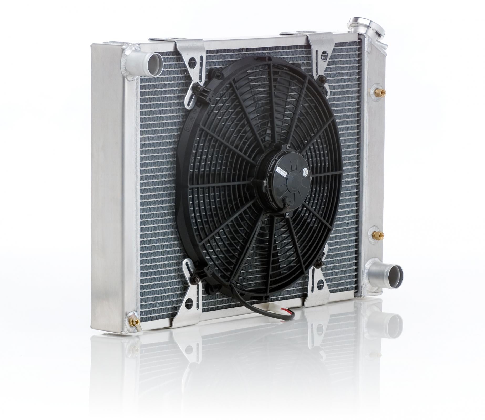 Radiator Module Direct-Fit Natural Finish for 87-04 Jeep Wrangler w/Auto Trans Radiator Be Cool