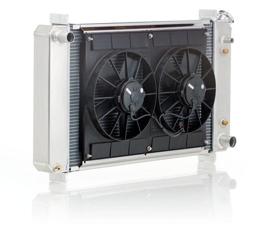 Radiator Module Direct-Fit Natural Finish for 73-87 Chevrolet C/K 1/2, 3/4, 1 Ton Pickups w/Auto Trans Radiator Be Cool