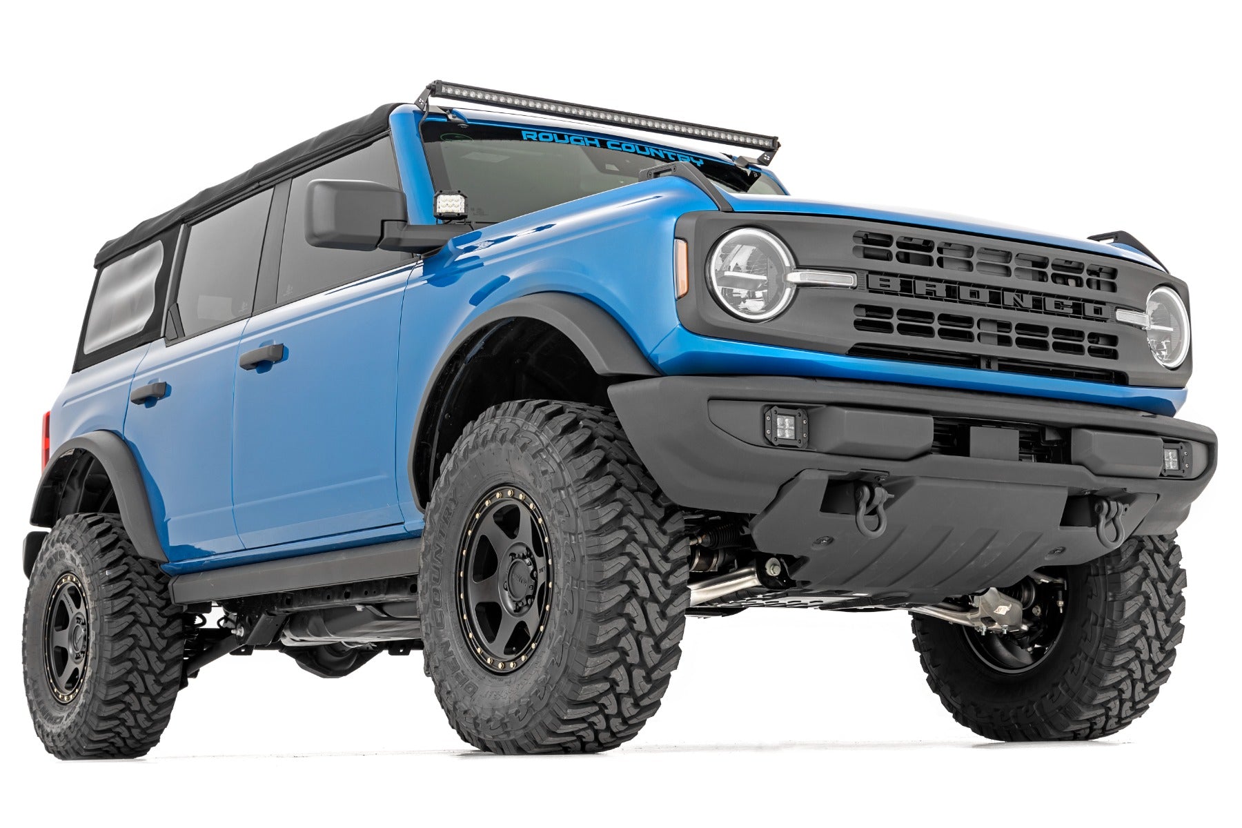 LED Light Kit Upper Windshield 50 Inch Spectrum Single Row Ford Bronco (21-25) Rough Country-3