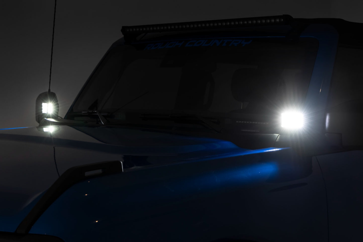 LED Light Kit Ditch Mount 2 Inch Spectrum Pair Spot Pattern Ford Bronco (21-25) Rough Country-3
