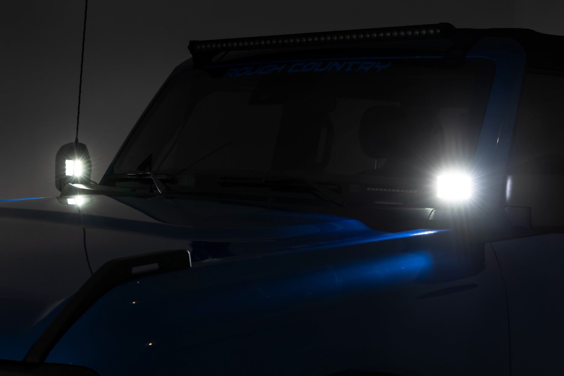 LED Light Kit Ditch Mount 2 Inch Spectrum Pair Spot Pattern Ford Bronco (21-25) Rough Country-3