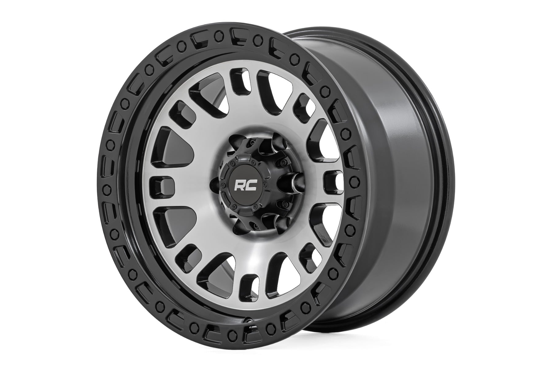 82 Series Wheel One-Piece Machined Semi Gloss Black 17x9 Rough Country