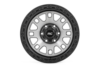 82 Series Wheel One-Piece Machined Semi Gloss Black 17x9 Rough Country-13