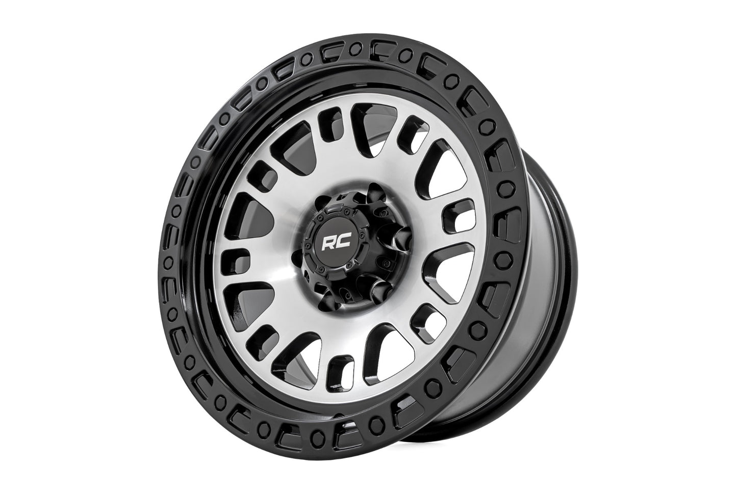 82 Series Wheel One-Piece Machined Semi Gloss Black 17x9 Rough Country-15