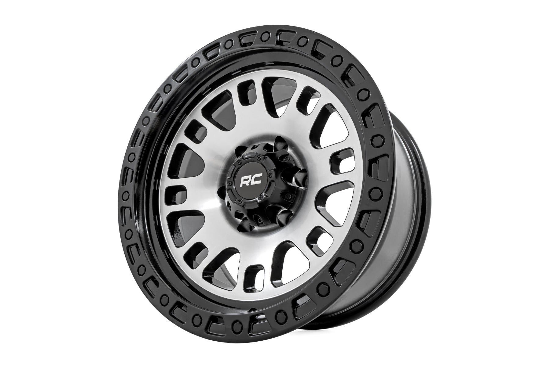 82 Series Wheel One-Piece Machined Semi Gloss Black 17x9 Rough Country-9