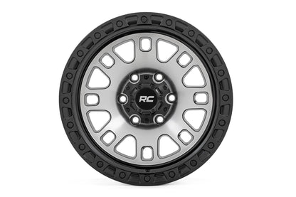 82 Series Wheel One-Piece Machined Semi Gloss Black 18x9 6x5.5 -12mm Rough Country-1