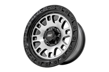 82 Series Wheel One-Piece Machined Semi Gloss Black 18x9 6x5.5 -12mm Rough Country-3