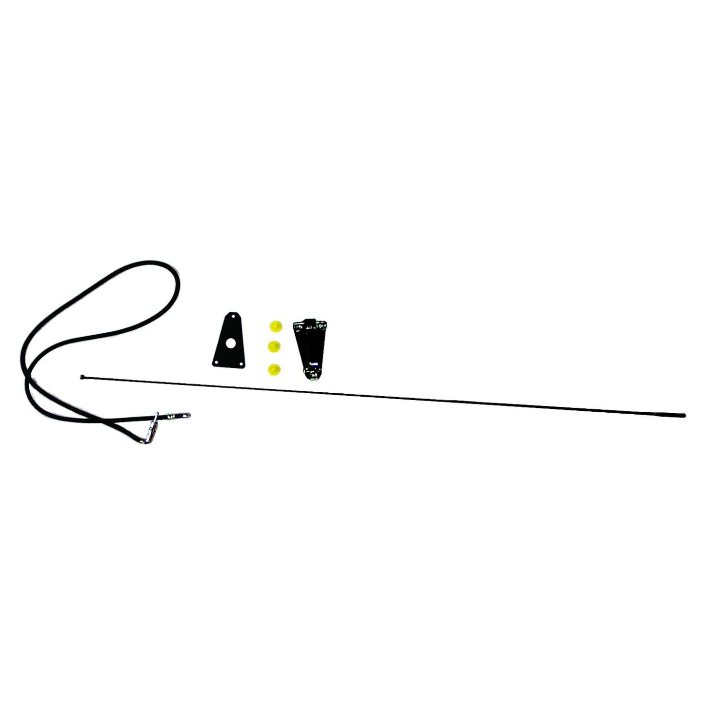 Black Antenna Kit for 1975-1995 Jeep CJ's & YJ Wrangler, Includes Bracket Crown Automotive