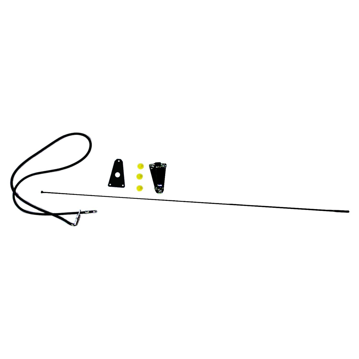 Black Antenna Kit for 1975-1995 Jeep CJ's & YJ Wrangler, Includes Bracket Crown Automotive
