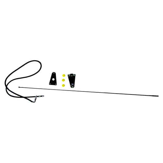 Black Antenna Kit for 1975-1995 Jeep CJ's & YJ Wrangler, Includes Bracket Crown Automotive
