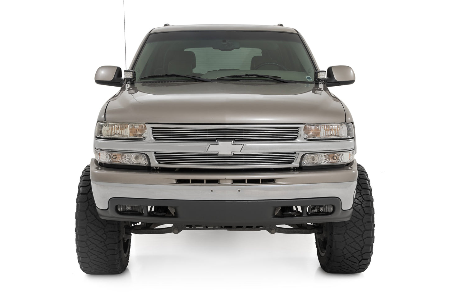 LED Light Kit Ditch Mount 2 Inch Black Pair Flood Chevy Silverado 1500 (99-06)/Tahoe (00-06) Rough Country-3
