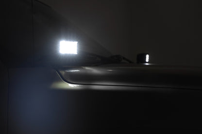 LED Light Kit Ditch Mount 2 Inch Black Pair Flood Chevy Silverado 1500 (99-06)/Tahoe (00-06) Rough Country-5