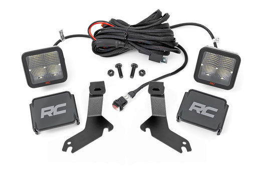 LED Light Kit Ditch Mount 2 Inch Spectrum Pair Spot Chevy Silverado 1500 (99-06)/Tahoe (00-06) Rough Country