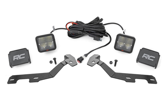 LED Light Kit Ditch Mount 2 Inch Spectrum Pair Spot Ram 1500 (19-26) Rough Country